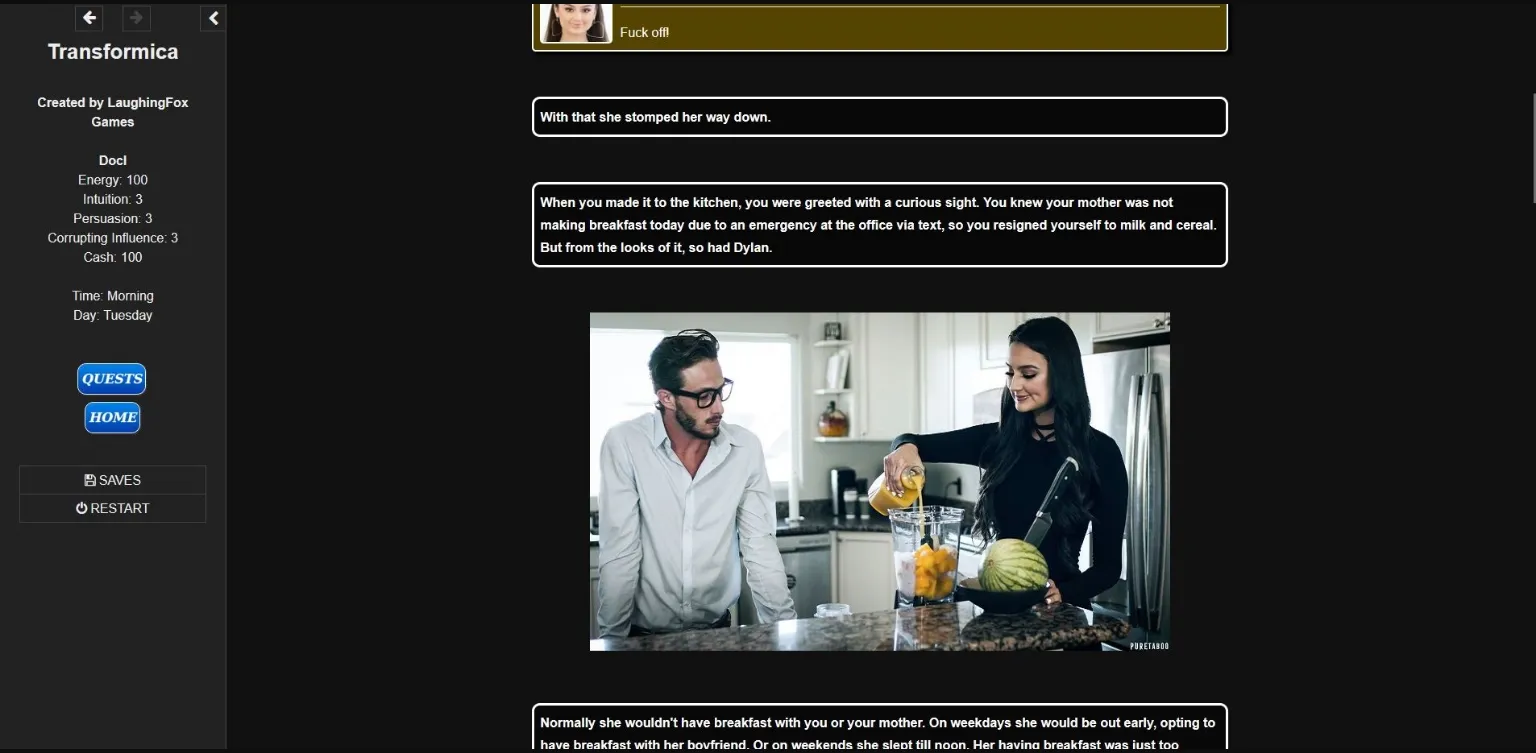 HTML Transformica [v0.06] [LaughingFoxGames] | Free Adult Games