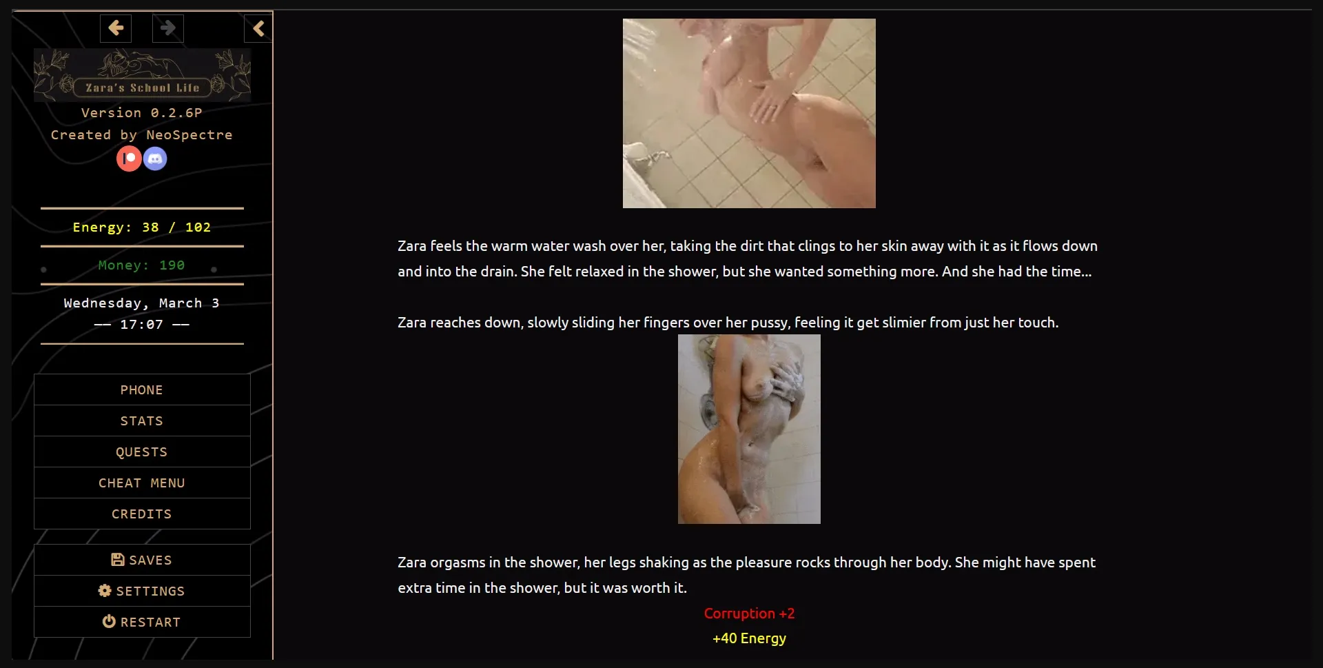 HTML Zara's School Life [v0.96] [NeoSpectre] | Free Adult Games