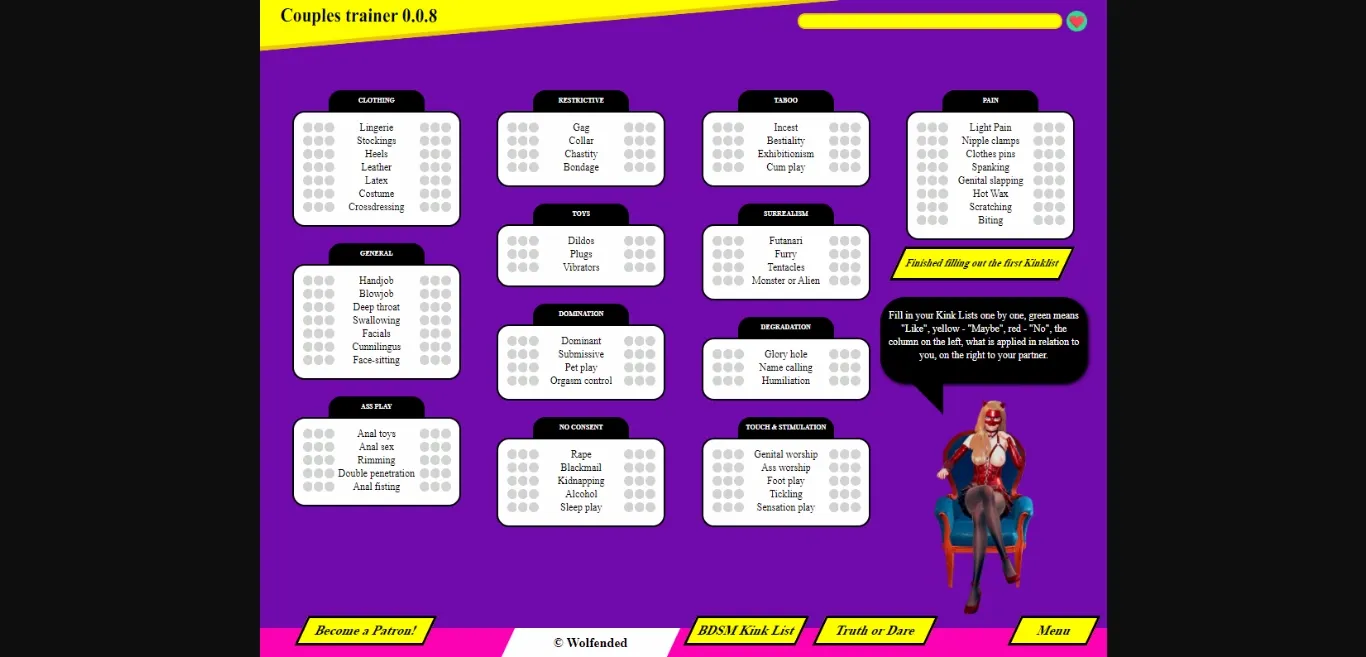 Others Completed Couples Trainer [v0.0.8] [Wolfended] | Free Adult Games