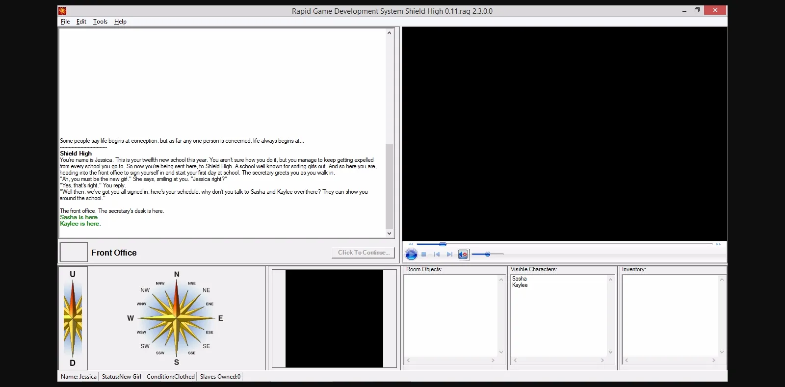 RAGS Abandoned Shield High [v0.11] [Pudding Games] | Free Adult Games