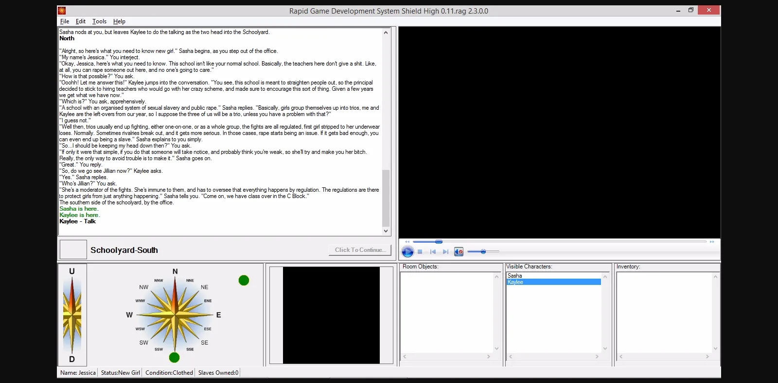 RAGS Abandoned Shield High [v0.11] [Pudding Games] | Free Adult Games