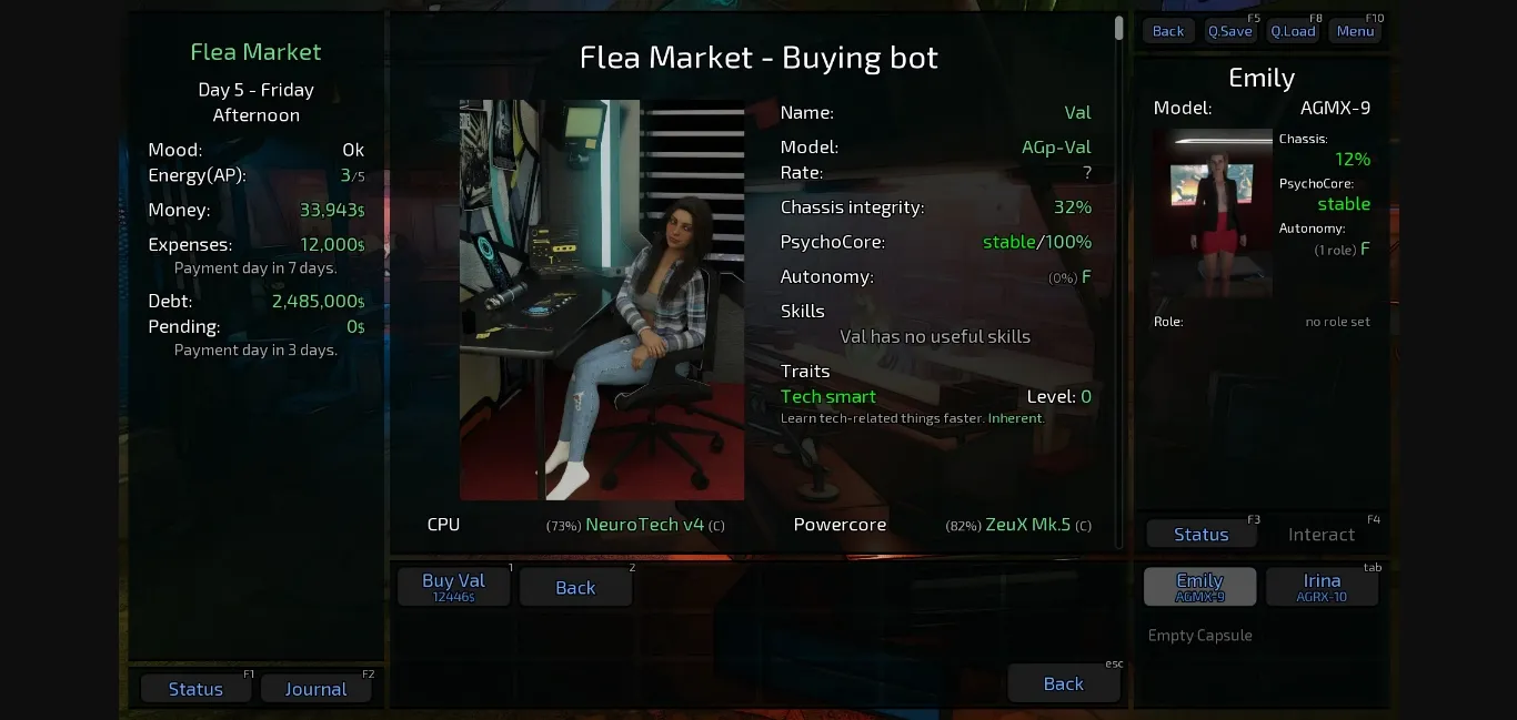 Ren'Py Abandoned Defective Sexbot Chop Shop [v0.4.1] [Radnor] | Free Adult Games