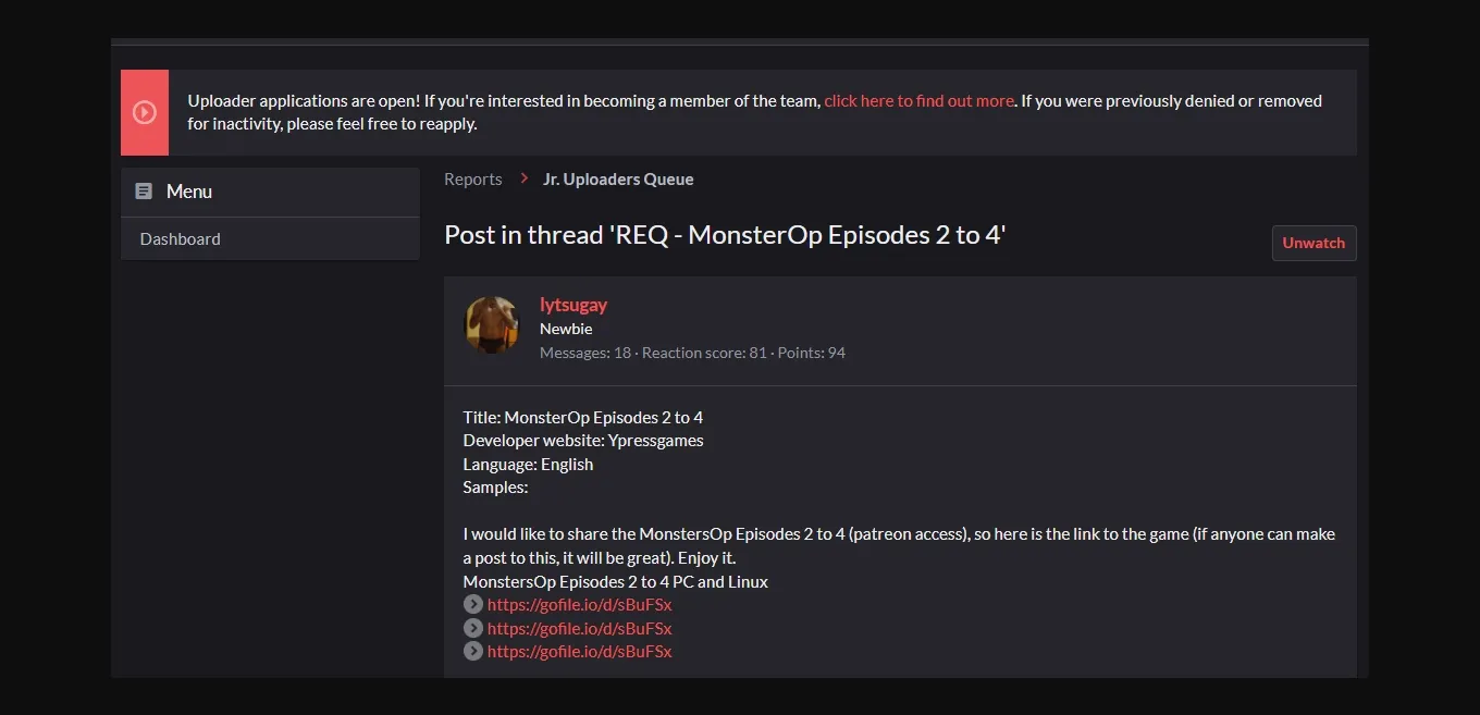 Ren'Py Monster Ops [Ep 5] [Y Press Games] | Free Adult Games