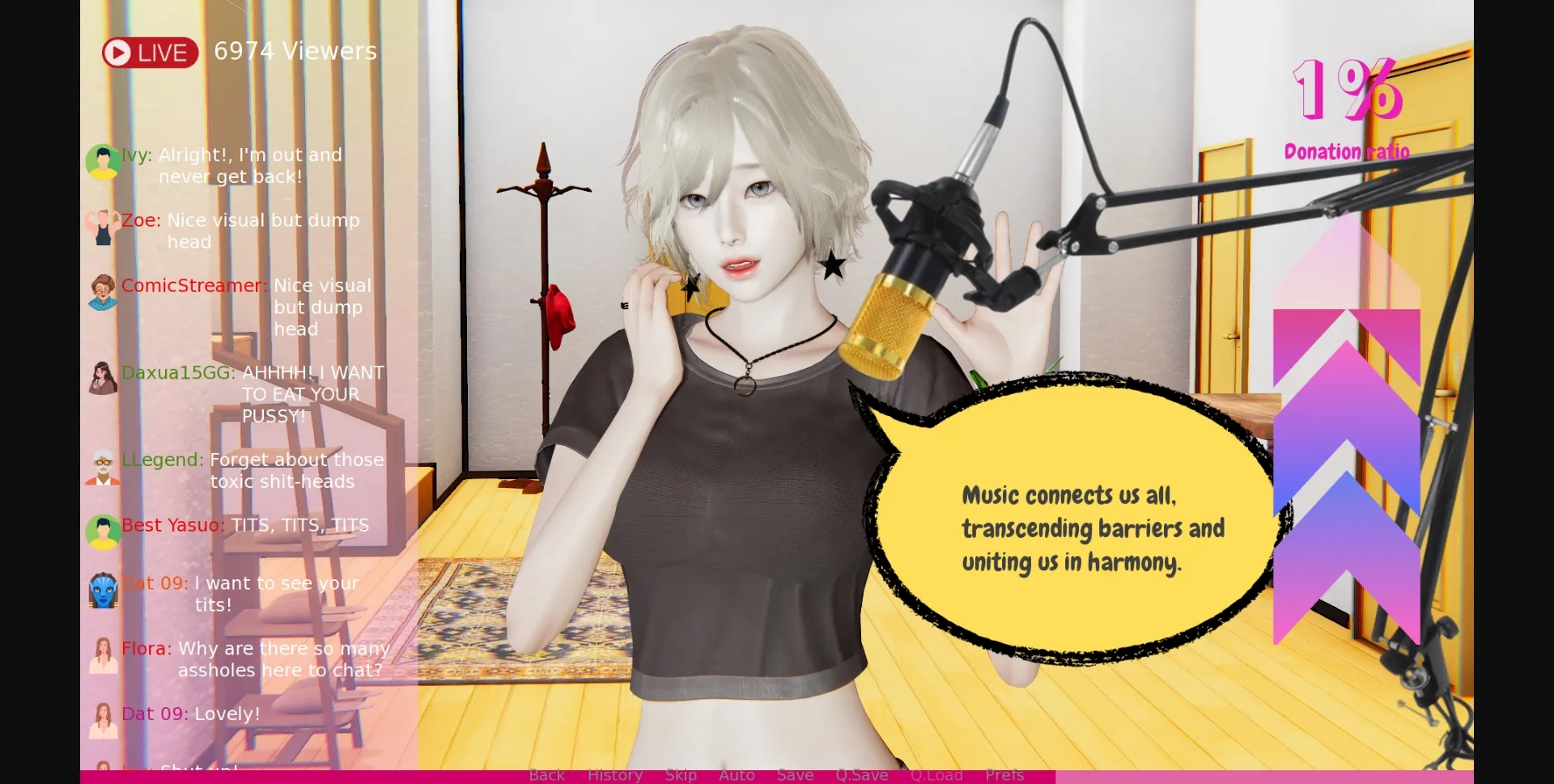 Ren'Py Sister Streaming Sim [1.2.1] [RudeStudio] | Free Adult Games