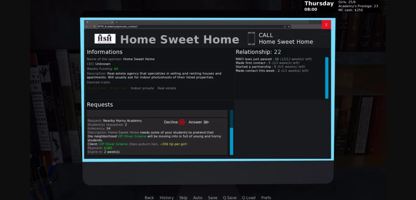 Ren'Py WTM Academy [v0.366] [Ninoss] | Free Adult Games